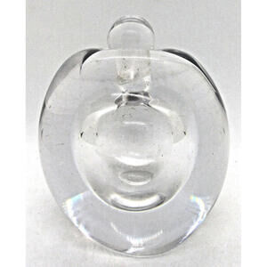 Kosta Boda Lead Crystal Perfume Bottle Apple Shaped Vintage Lindstrand Sweden